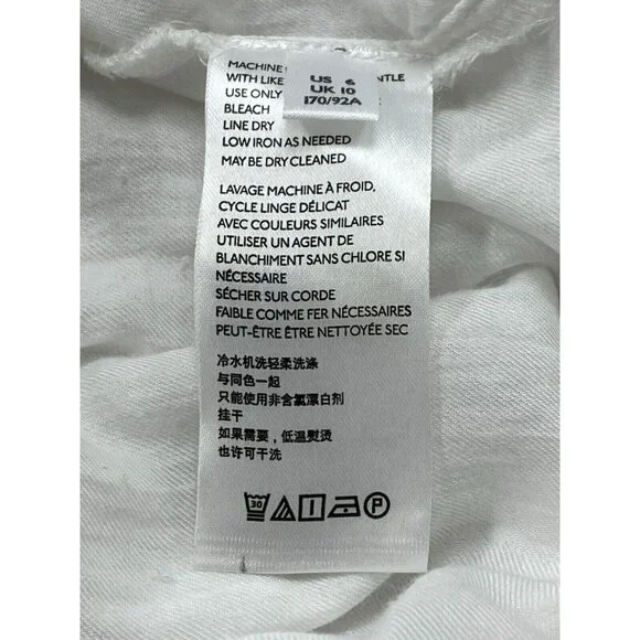 Anthropologie Boho Lace Ebba Midi Dress Size 6 3/4 Sleeve White Eyelet - Picture 8 of 8